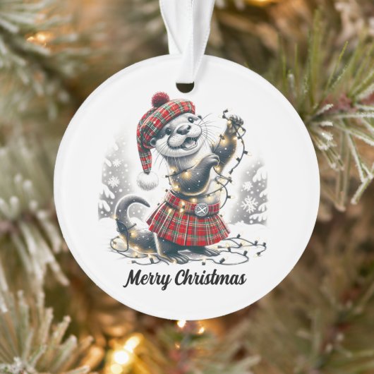 Schotse kerst otter kerst ornament (Boom)
