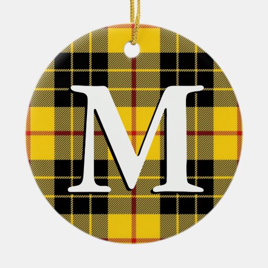 Schotse Kerstmis Clan MacLeod Tartan Pset Keramisch Ornament (Voorkant)