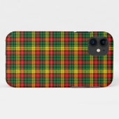 Schotse kilt tartan rode groene buchanan Case-Mate iPhone case (Achterkant (horizontaal))