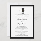 Schotse kilt Wedding Invitation - Paars Kaart (Achterkant)
