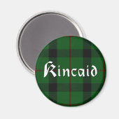 Schotse Kincaid Clan Tartan Plaid 'Koelkast Magnet (Voorkant / Achterkant)