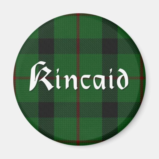 Schotse Kincaid Clan Tartan Plaid 'Koelkast Magnet (Voorkant)