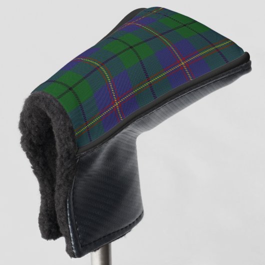 Schotse kleuren Clan Carmichael Tartan Pset Golfheadcover (3/4 voorkant)