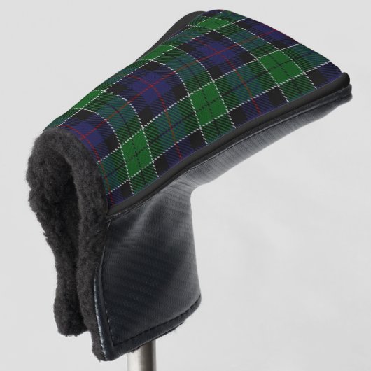 Schotse kleuren: Clan Leslie Hunting Tartan Pset Golfheadcover (3/4 voorkant)