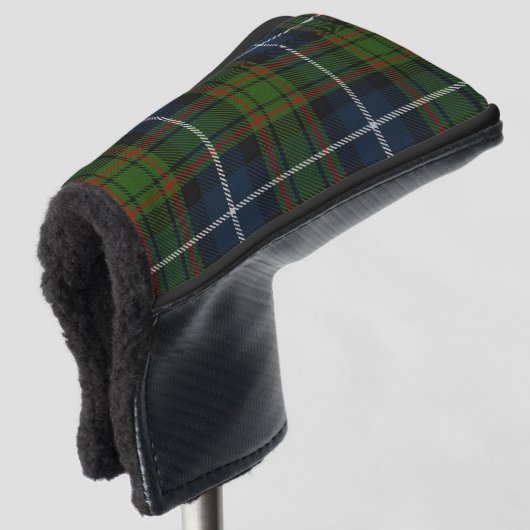 Schotse kleuren Clan MacRae Hunting Tartan Pset Golfheadcover (3/4 voorkant)