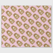 Schotse Koe Baby shower roze Cadeaupapier (Vlak)