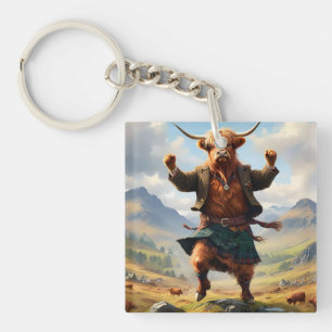Schotse koe danst de Highland Fling, Sleutelhanger