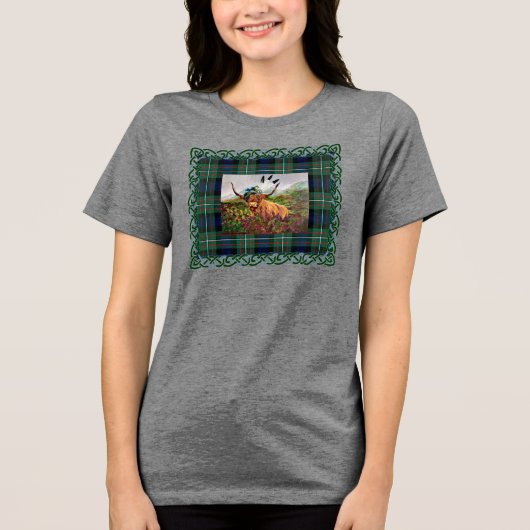 Schotse koe in heide T-shirt (Voorkant)