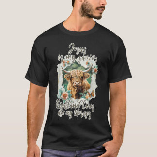 Schotse Koe Jezus Christelijke Religieuze Schotse  T-shirt