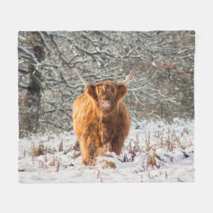 Schotse koeiendeken fleece deken