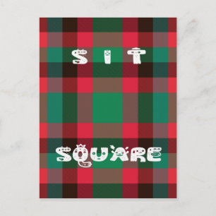 Schotse Koninklijke Geruite Tartan Plaid met Tekst Briefkaart