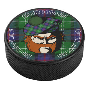 Schotse krijger clan Sutherland Tartan Hockey Puck