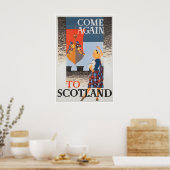 Schotse Kunst Schotland Reisposter Print (Keuken)