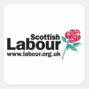 Schotse Labour Oude Logo Vierkante Sticker