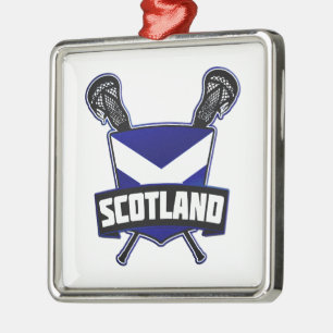 Schotse Lacrosse Logo Metalen Ornament