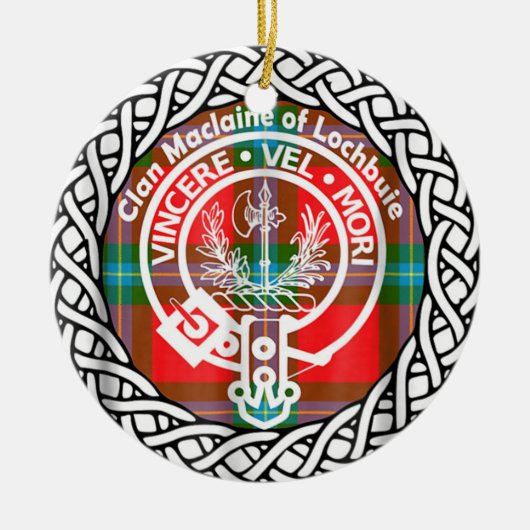 Schotse lan Maclaine van Lochbuie Tartan en Cres Keramisch Ornament (Voorkant)