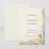 Schotse landschap Distel Save the Date kaart (Voorkant / Achterkant)