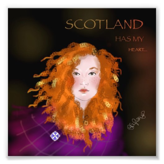 Schotse lassydruk foto afdruk (Voorkant)