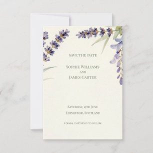 Schotse lavendelblauwe klok botanische trouw save the date