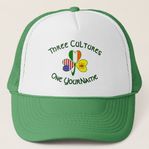 Schotse Leeuw Ierse Amerikaanse Vlag Shamrock Pers Trucker Pet