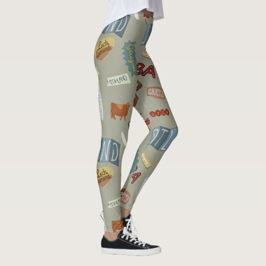 Schotse leggings - Schotse symbolen (Rechts)