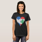 Schotse Libanese Vlag Hart T-shirt (Voorkant volledig)