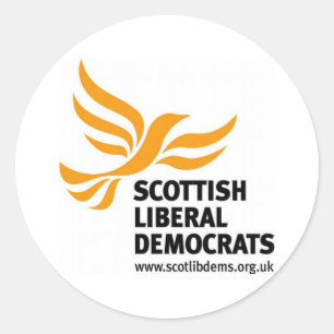 Schotse Liberaal-Democraten Logo Ronde Sticker