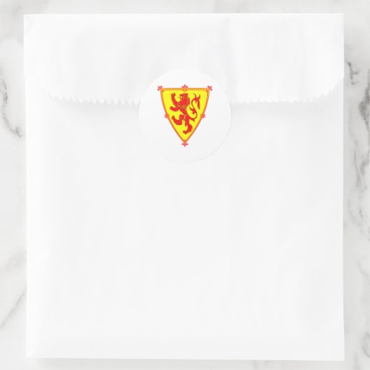 Schotse Lion Rampant Ronde Sticker (Tas)