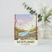 Schotse locomotief briefkaart (Staand voorkant)