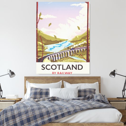 Schotse  locomotief canvas afdruk (Insitu (Slaapkamer))