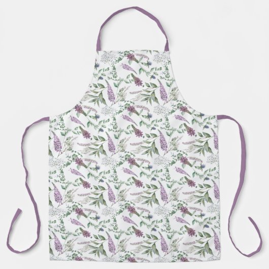 Schotse lupine en distels schort (Voorkant)