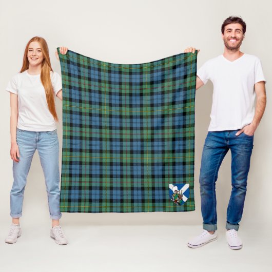 Schotse MacEwan Oude Tartan Plaid Fleece Deken (In situ)