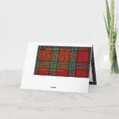 Schotse MacLean Clan Kasteel, Tartan Wenskaart Kaart (Achterkant)