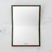 Schotse MacLean Clan Kasteel, Tartan Wenskaart Kaart (Binnen)