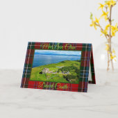 Schotse MacLean Clan Kasteel, Tartan Wenskaart Kaart (Gele Bloem)