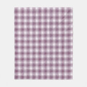 Schotse Mauve Heritage Plaid Fleece Deken (Voorkant)