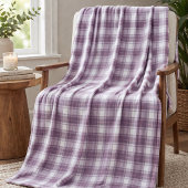 Schotse Mauve Heritage Plaid Fleece Deken