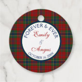 Schotse McLean MacLean Tartan Bruiloft Save a Date Bedankjes Labels (Voorkant)