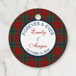 Schotse McLean MacLean Tartan Bruiloft Save a Date Bedankjes Labels