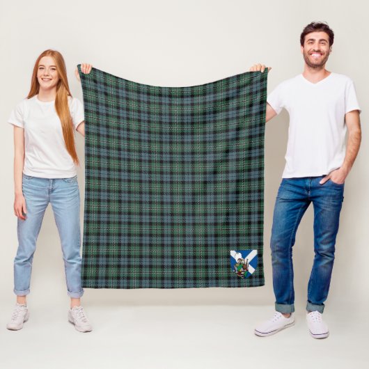 Schotse Melville geruite plaid Fleece Deken (In situ)