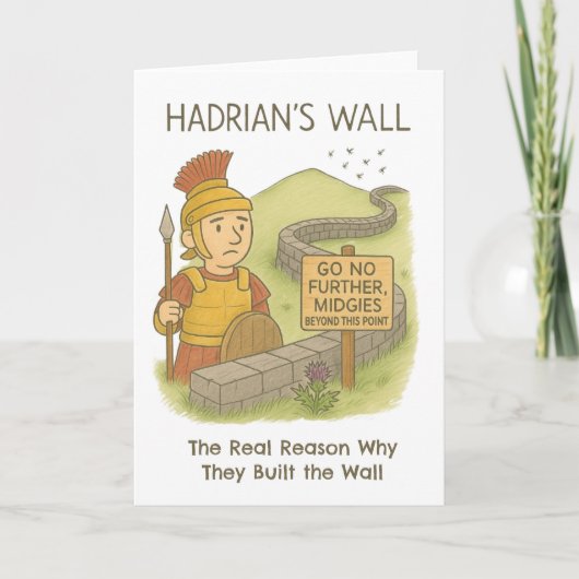 Schotse Midge humor Hadrians Wall Kaart (Voorkant)