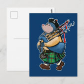 Schotse mole van Kintyre die marcheert met Bagpipe Briefkaart (Voorkant / Achterkant)
