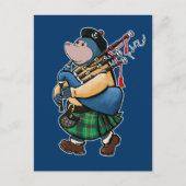 Schotse mole van Kintyre die marcheert met Bagpipe Briefkaart (Voorkant)