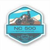Schotse North Coast 500 motorfietsroute Sticker (Voorkant)