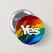 Schotse onafhankelijkheid - Regenboog Ja Badge Ronde Button 5,7 Cm (Voorkant /achterkant)