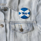 Schotse onafhankelijkheid - Saltire Yes Badge Ronde Button 5,7 Cm (In situ)