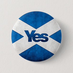 Schotse onafhankelijkheid - Saltire Yes Badge Ronde Button 5,7 Cm