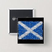 Schotse onafhankelijkheid: Schotse vlag ja, Vierkante Button 5,1 Cm (Voorkant /achterkant)