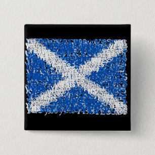 Schotse onafhankelijkheid: Schotse vlag ja, Vierkante Button 5,1 Cm