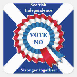 Schotse Onafhankelijkheidscampagne Stemming NEE Vierkante Sticker